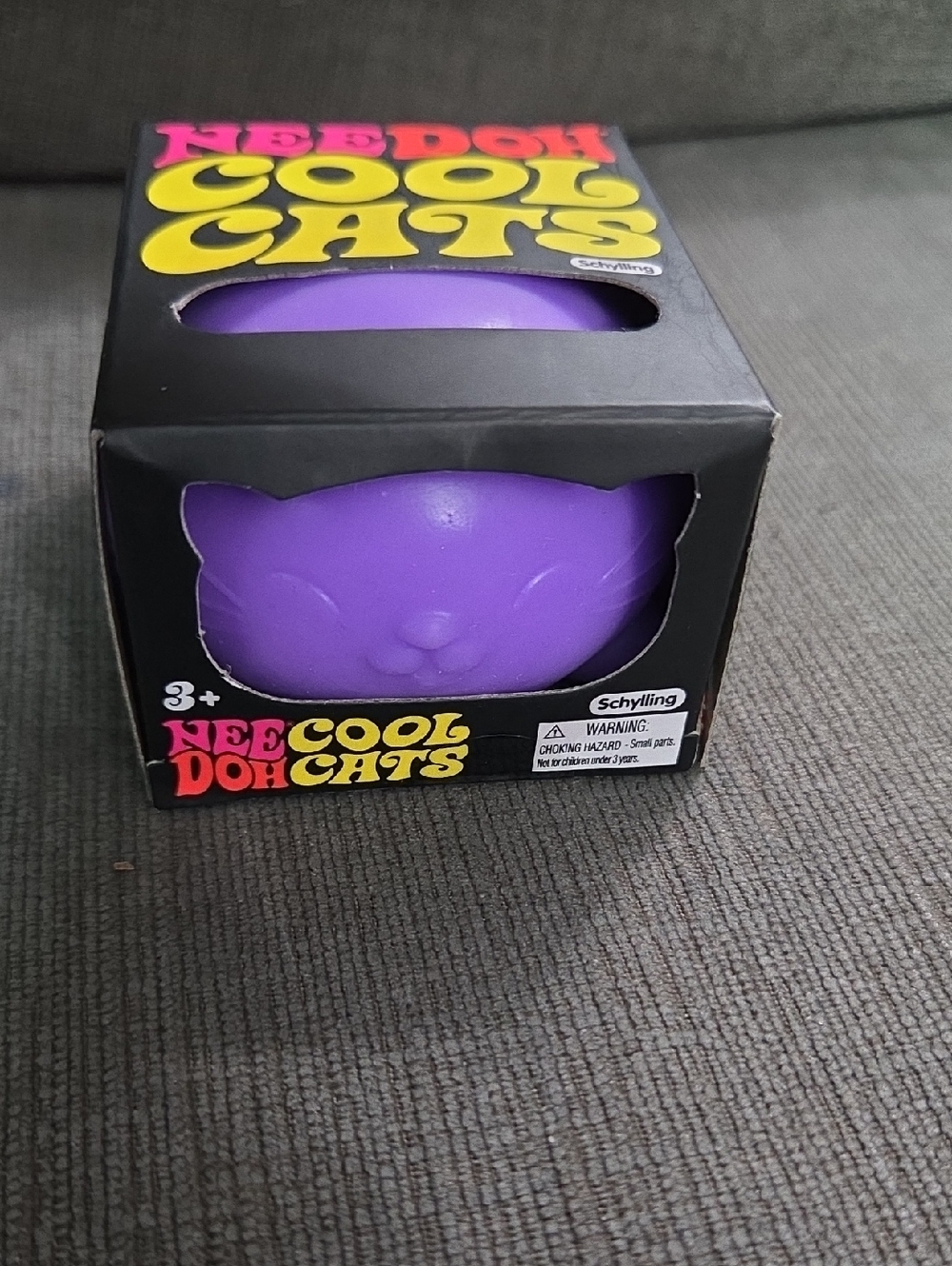 NeeDoh Cool Cats Purple Cat-Shaped Stress Toy